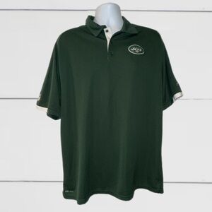 New York Jets Polo Shirt Men’s Green White Men’s Size-XL